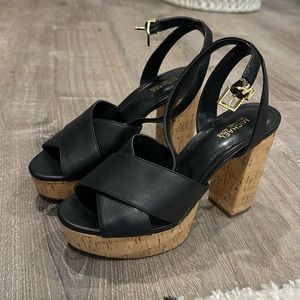 Michael kors platform cork sandals